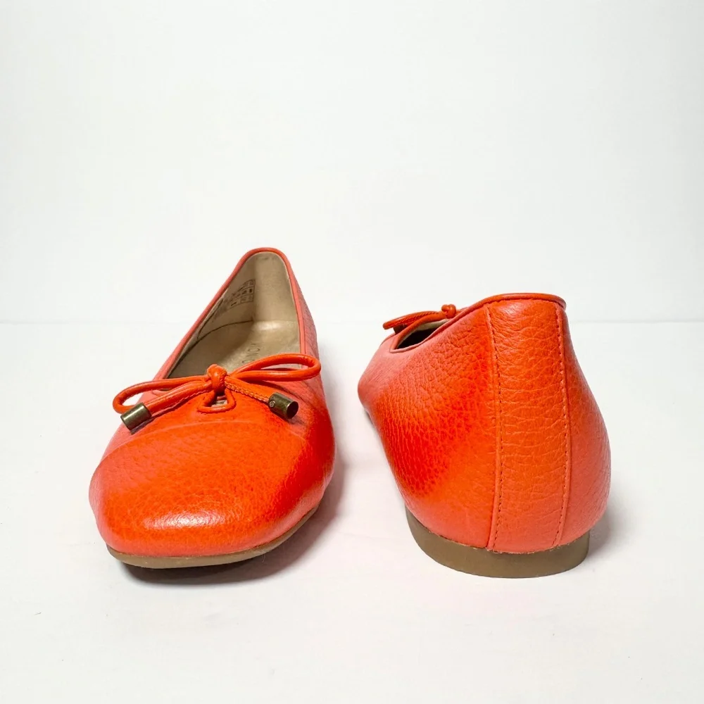 Vionic Women’s Klara Ballet Flats Cherry Tomato Red Leather Sz 10 - Picture 6 of 10
